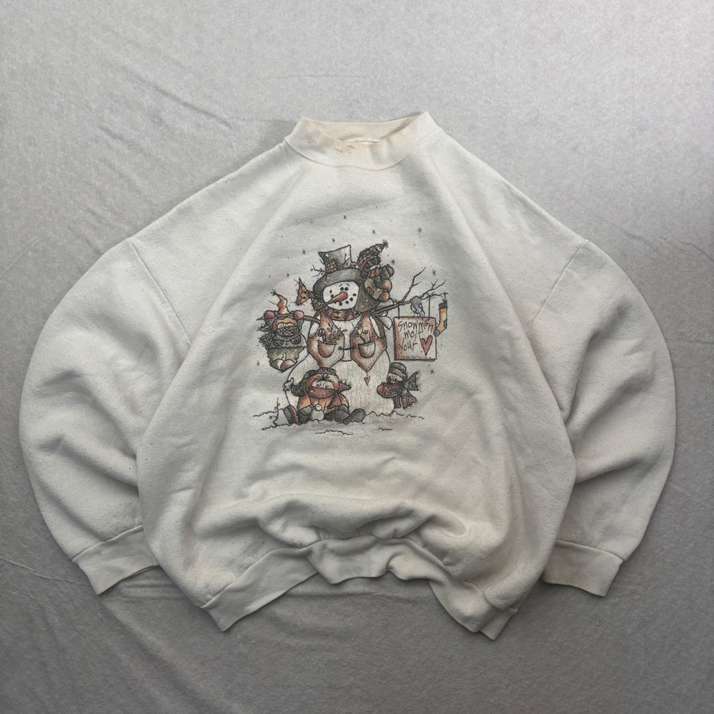 Vintage Tultex Snowman Christmas Crewneck Sweatshirt – Size XL